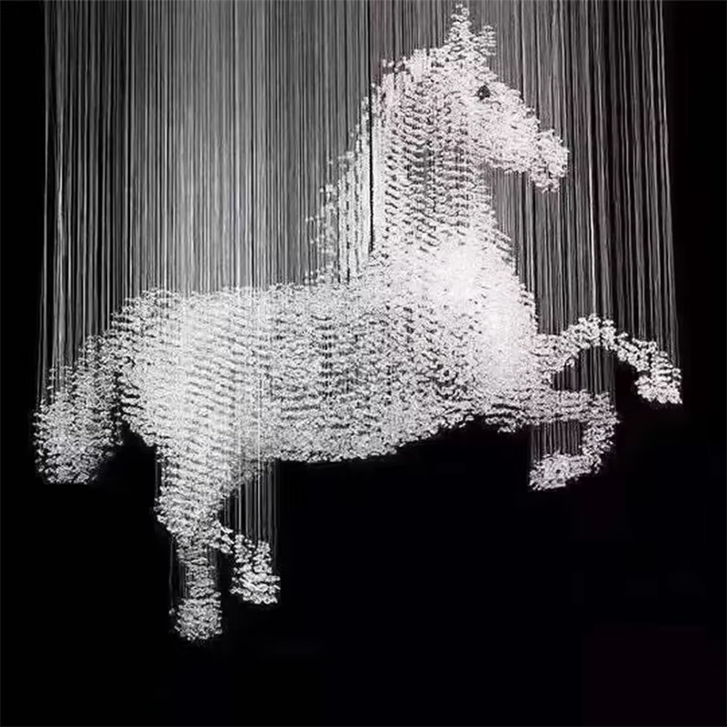 Custom Your Brand Creative Modern Horse Shape Chandelier