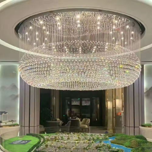 Engineering Customized Crystal Glass Luxury Led Chandelier