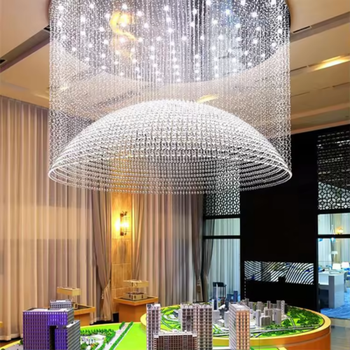 Engineering Customized Crystal Glass Luxury Led Chandelier