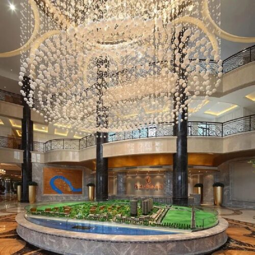 Engineering Customized Crystal Glass Luxury Led Chandelier