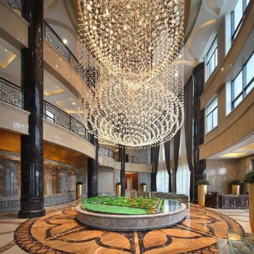 Engineering Customized Crystal Glass Luxury Led Chandelier