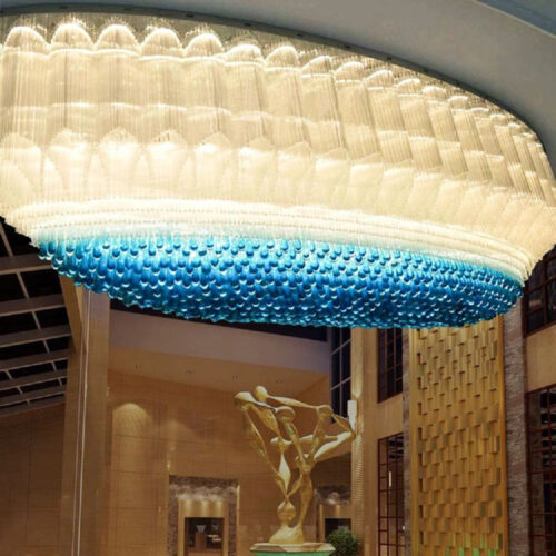 Large-Scale Crystal Ceiling Chandelier