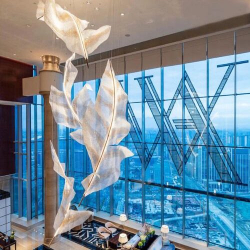 Leaf Shape Hotel Lobby Pendant Lights