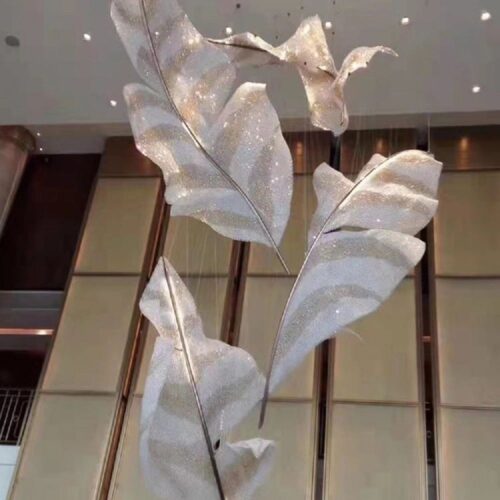 Leaf Shape Hotel Lobby Pendant Lights