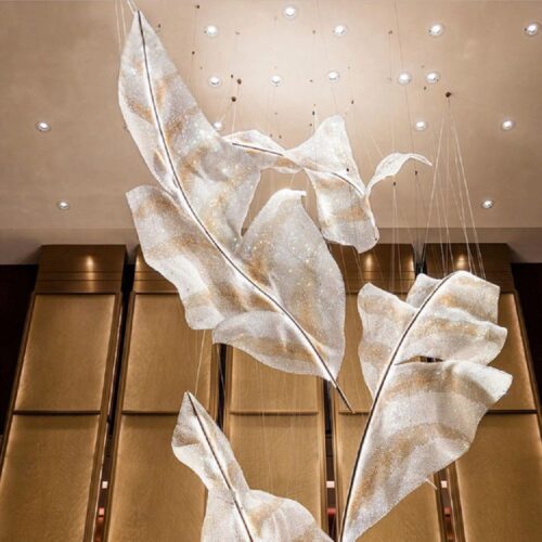 Leaf Shape Hotel Lobby Pendant Lights