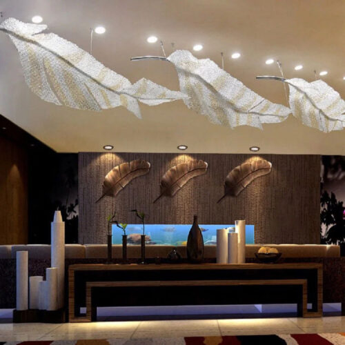 Leaf Shape Hotel Lobby Pendant Lights