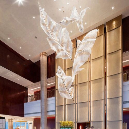 Leaf Shape Hotel Lobby Pendant Lights