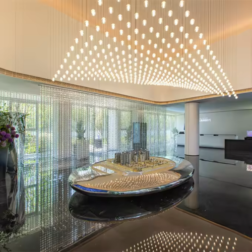 Luxury Glass Ball Large Project Hotel Lobby Chandelier