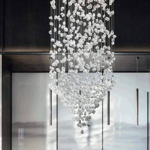 Luxury Transparent Stone Crystal Design Pendant Lamp