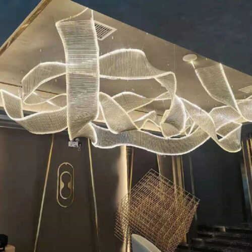 Ribbon Glass Art Pendant Light