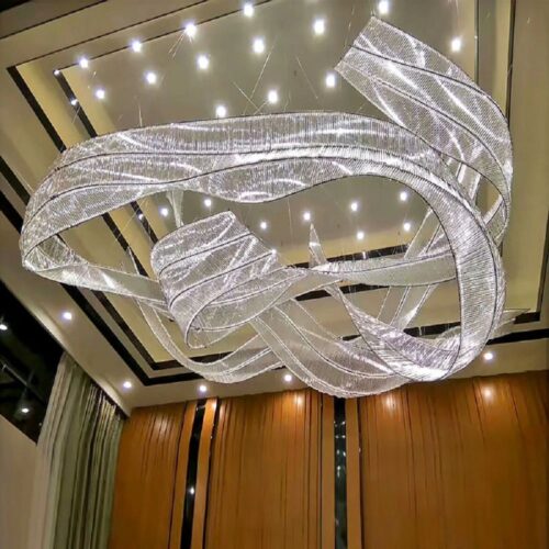 Ribbon Glass Art Pendant Light