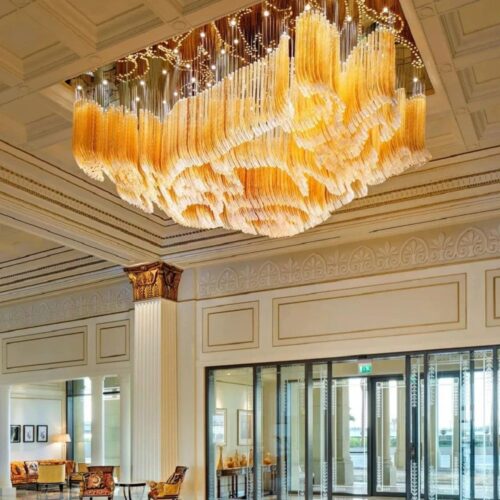 Large Luxury Art Deco Big Hotel Lobby Lighting Chandelier