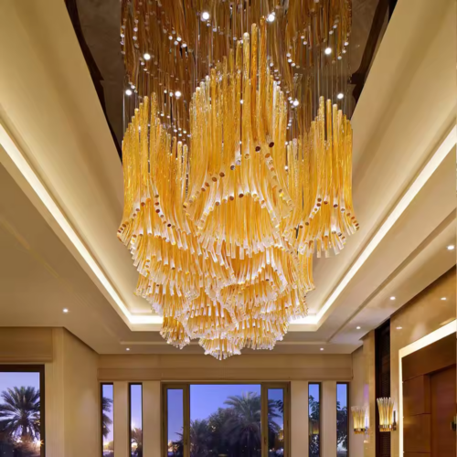 Large Luxury Art Deco Big Hotel Lobby Lighting Chandelier