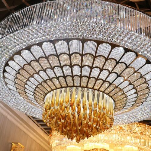 Hand Blown Art Glass Chandelier