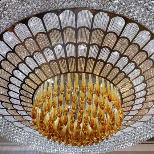 Hand Blown Art Glass Chandelier