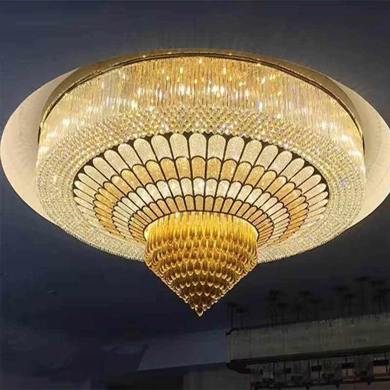 Hand Blown Art Glass Chandelier