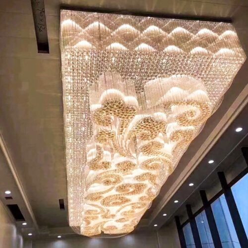 Modern Large Scale Auspicious Cloud Shape Chandelier