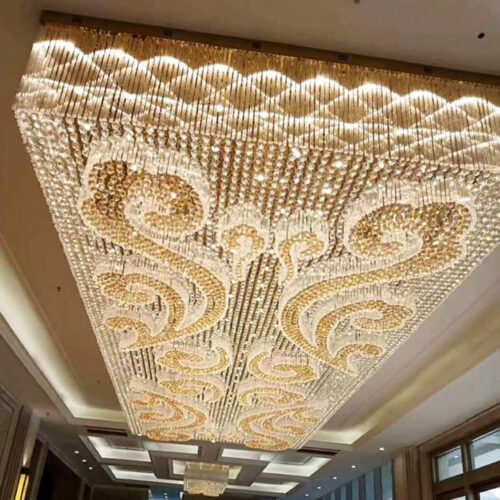 Modern Large Scale Auspicious Cloud Shape Chandelier