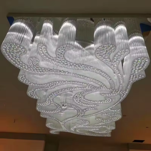 Modern Large Scale Auspicious Cloud Shape Chandelier