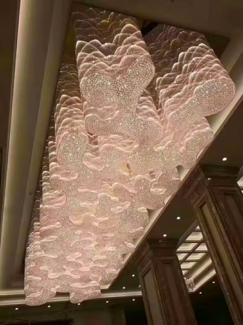 Modern Large Scale Auspicious Cloud Shape Chandelier