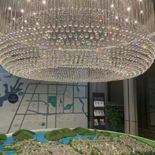 Custom Large Luxury Crystal Chandelier For Staircases & Hotel