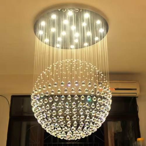 Custom Large Luxury Crystal Chandelier For Staircases & Hotel