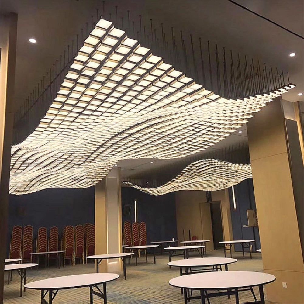 Custom Made Modeling Wave Shape Large Chandelier