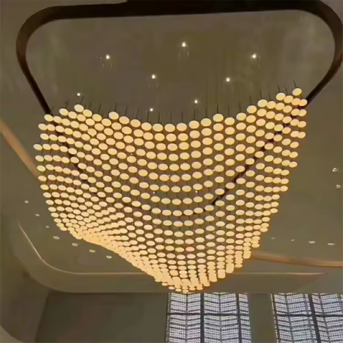 Custom Made Modeling Wave Shape Large Chandelier