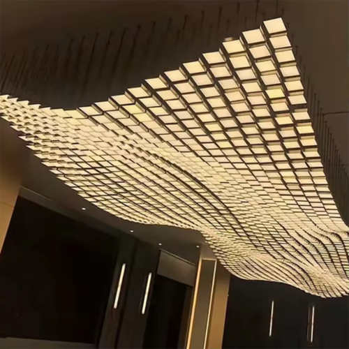 Custom Made Modeling Wave Shape Large Chandelier