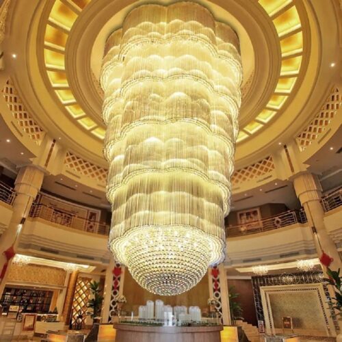 Luxury Long Large Chandelier for Hotel Lobby Wedding Villa