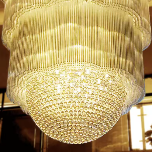 Luxury Long Large Chandelier for Hotel Lobby Wedding Villa