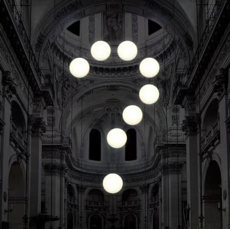 Custom Light Bulb Shape Chandelier For Churches, Hotels