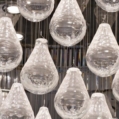 Glass Bubble Island Scandinavian Wire Pendant Light