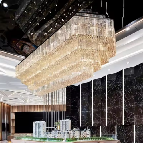 Modern LED K9 Crystal Ceiling Light for Big Foyer Wedding