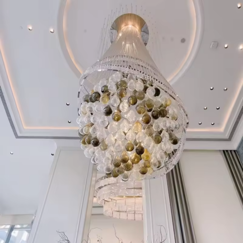 Custom Project Hotel Villa Staircase Hanging Pendant Light