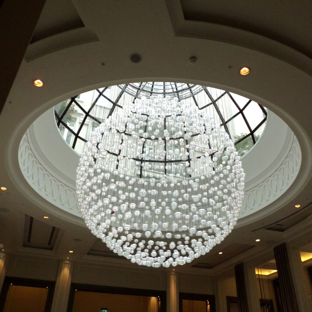 Glass Bubble Ball Chandelier Hanging Lamp For Restaurant