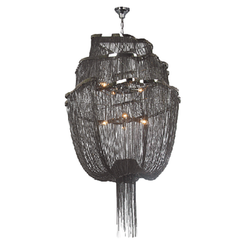 Luxury Round Aluminum Chain Chandeliers – Modern Hotel & Restaurant Lighting