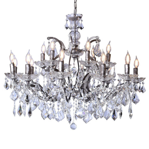 Antique Crystal Lighting Custom Brass Chandelier