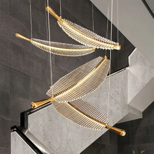 Loft Duplex Building Large Chandelier for Rotary Staircase