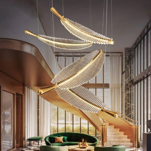 Loft Duplex Building Large Chandelier for Rotary Staircase