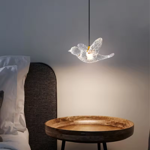 Luxury Hanging Lighting Bird Design Led Chandelier For Staircase