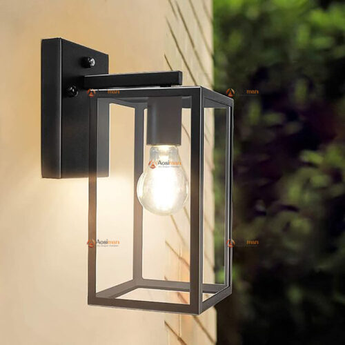 Black Metal Outdoor Wall Lamp