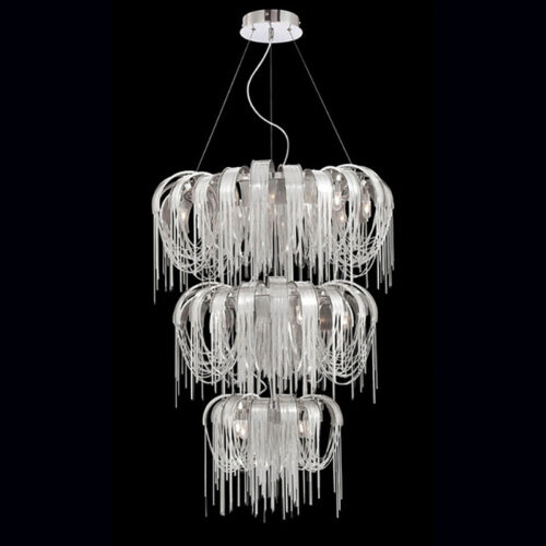 European Silver Iron Chain Chandeliers – Contemporary Pendant Lighting