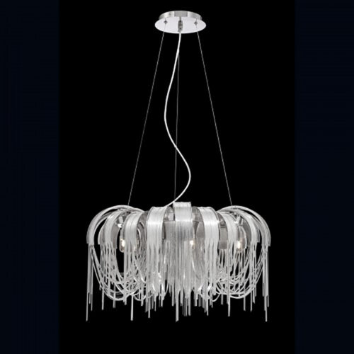 European Silver Iron Chain Chandeliers – Contemporary Pendant Lighting