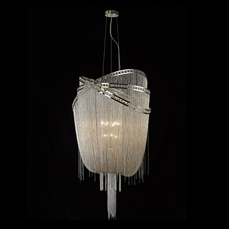 Luxury LED Tassel Chain Chandeliers for a Post-Modern Atmosphere