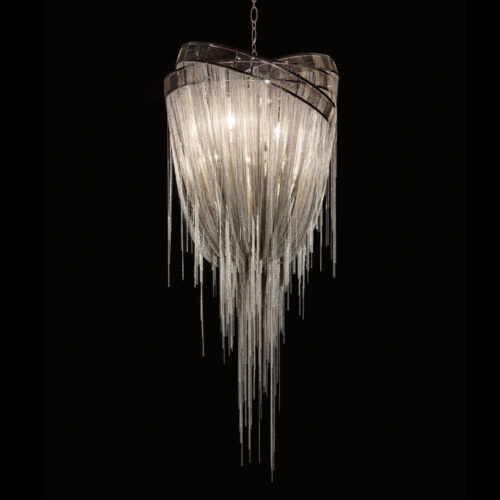 Luxury LED Tassel Chain Chandeliers for a Post-Modern Atmosphere