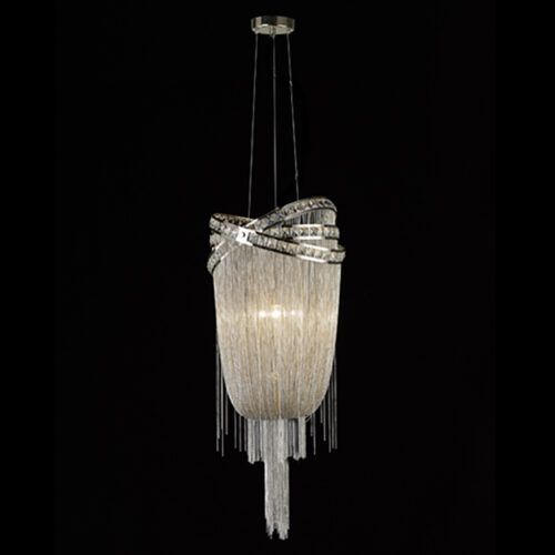 Luxury LED Tassel Chain Chandeliers for a Post-Modern Atmosphere