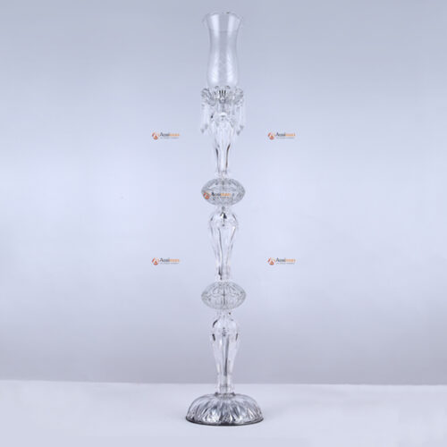 Timeless clear crystal candle holder, designed to enhance any space with its elegant transparency and sophisticated sparkle. Perfect for any décor style.