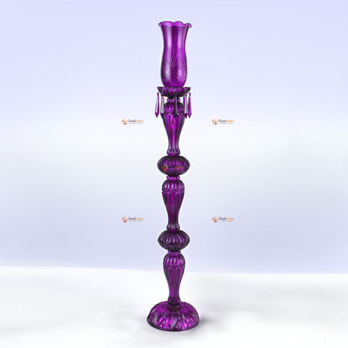 Crystal Candle Holder Purple L