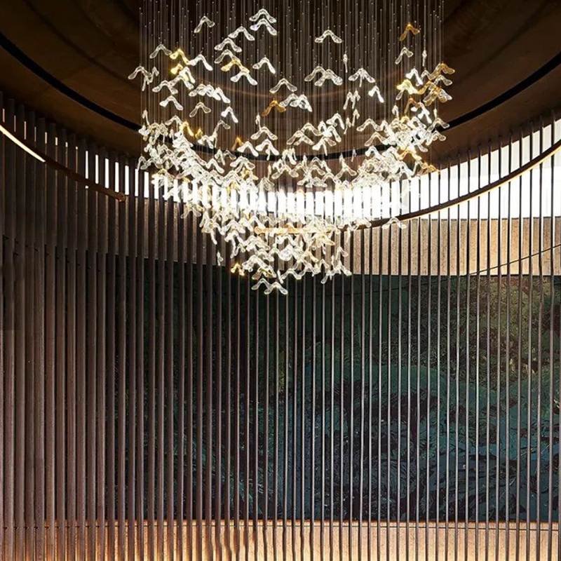 Sprouts Shaped LED Chandelier for Popular Hotel Lobby Villa